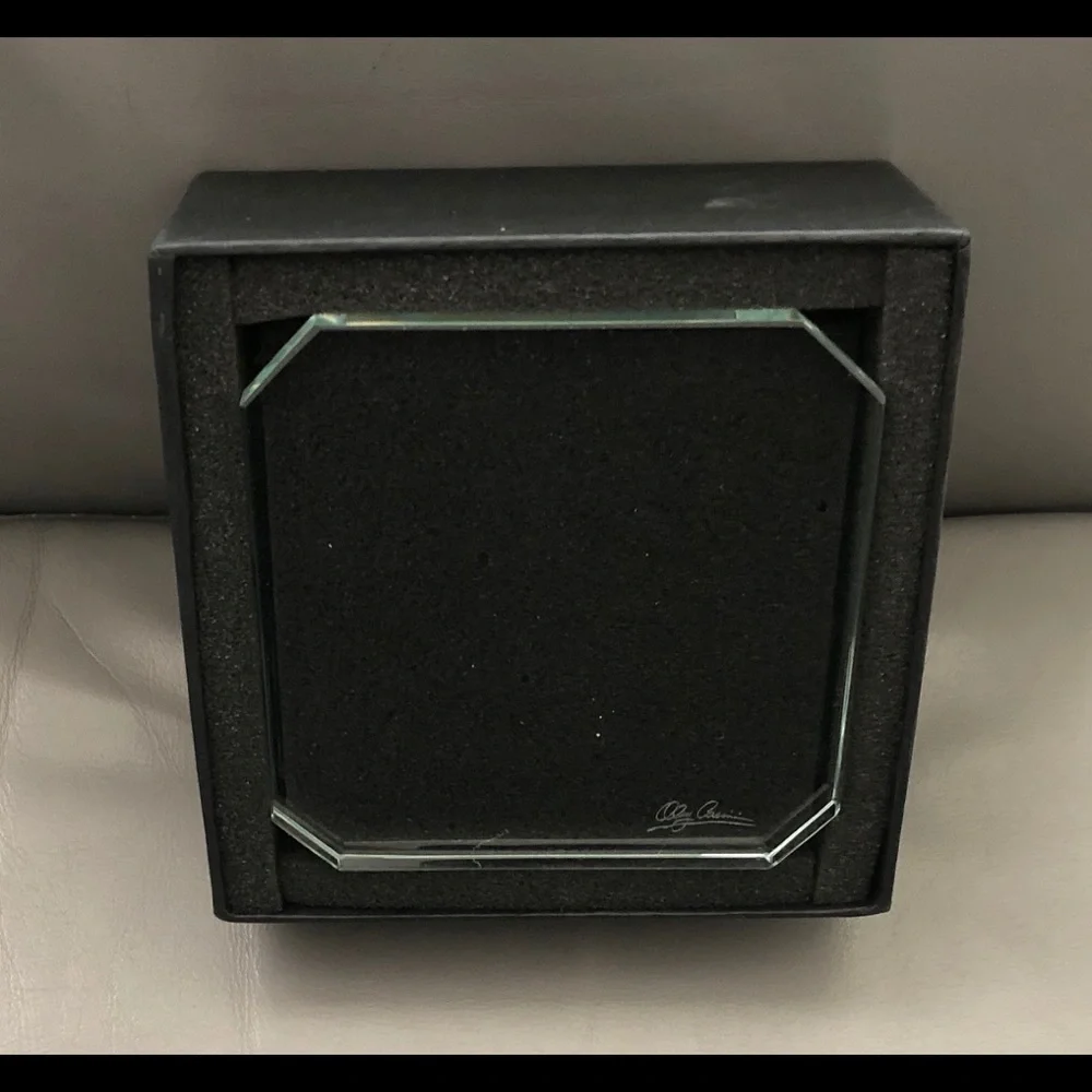 NIB Oleg Cassini Crystal Clear Coasters set of 4